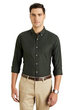 Symbol Premium Men Stylish Solid All Day Fresh Buttondown Casual Shirt - Regular Fit | Plain | Full Sleeve | Cotton Semi Formal Wear (Available in Plus Size & Combo Pack)